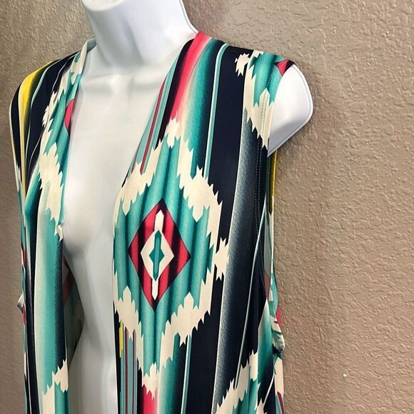 #212 R.Rouge Aztec printed sleeveless cover-up/guardian size XL - Picture 7 of 11